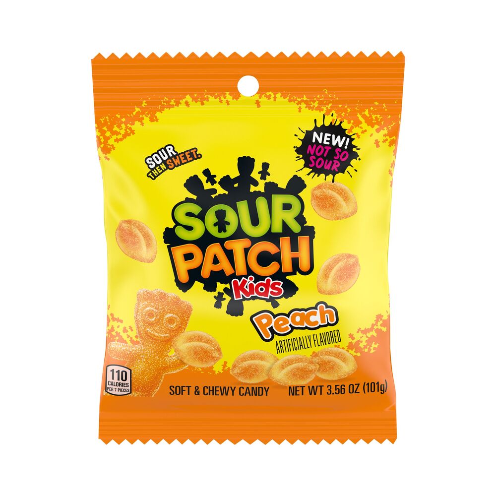 Sour Patch Kids Peach Peg Bag 3.56oz (101g)