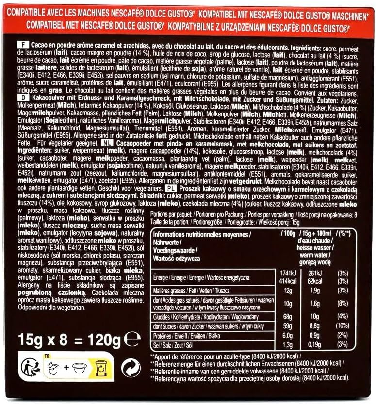 Snickers Hot Chocolate Pods I 8 Pods per Box