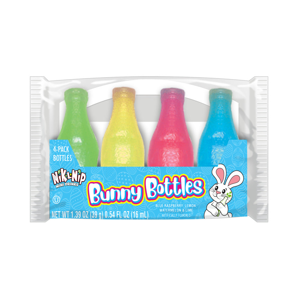 Nik-L-Nip Mini Drinks Candy Easter Bunny Wax Bottles 4's