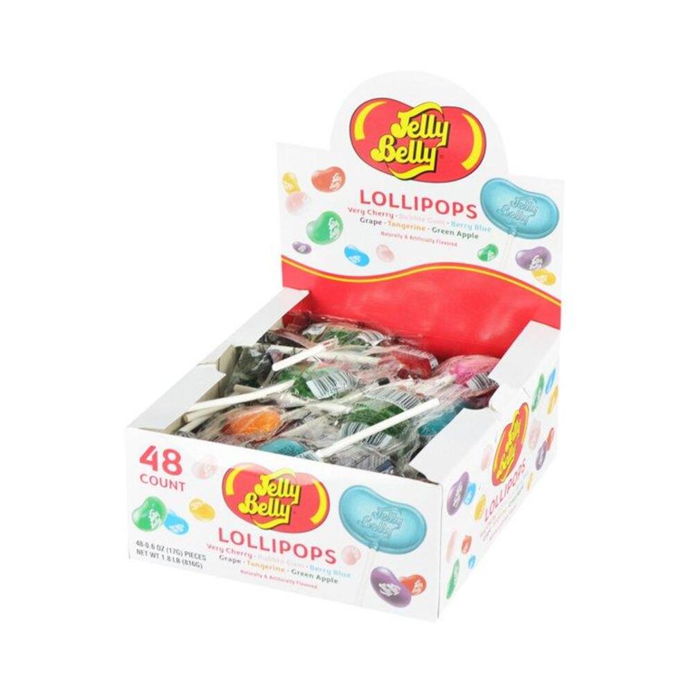 Jelly Belly Assorted Flavors Lollipop Candy - Case of 48 individually wrapped lollipops