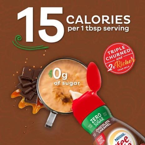 Coffee Mate Chocolate Caramel Sugar Free Creamer 32oz (946ml) Best Before 07/01/2025