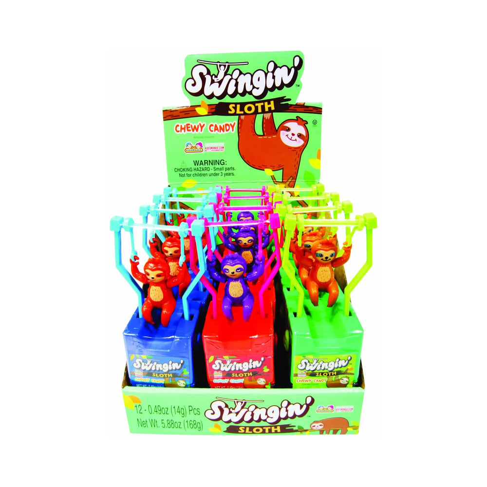Kidsmania Swingin’ Sloth Chewy Candy & Toy .49oz (13.9g)