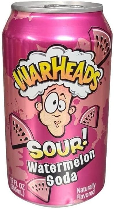 Warheads Watermelon Sour Soda 12oz (355ml)
