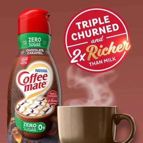 Coffee Mate Chocolate Caramel Sugar Free Creamer 32oz (946ml) Best Before 07/01/2025
