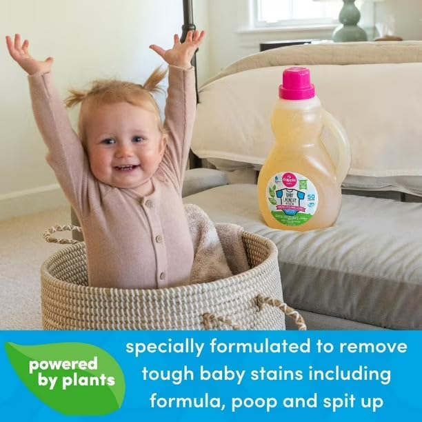 Dapple Baby Laundry Detergent I Plant Based Baby Detergent, HE, Fragrance Free I 50 Loads - 1.5L