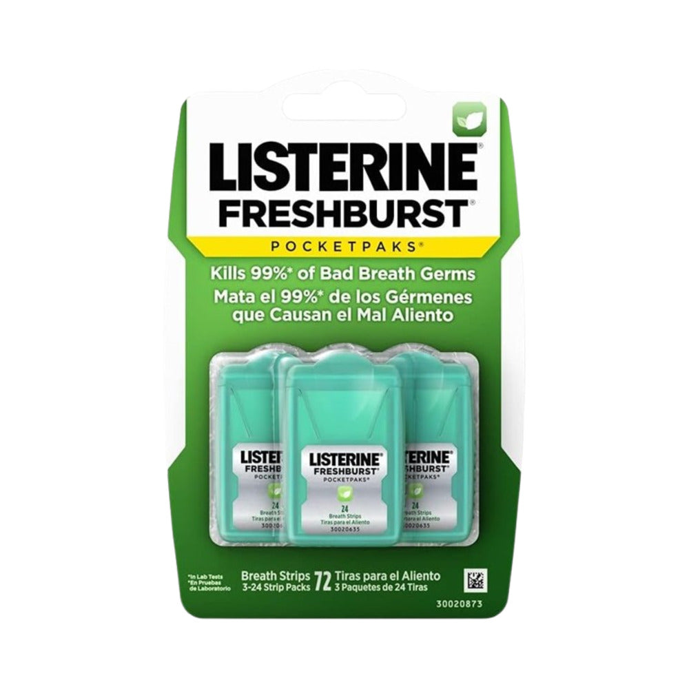 Listerine Fresh burst Pocketpaks Breath Strips 72s