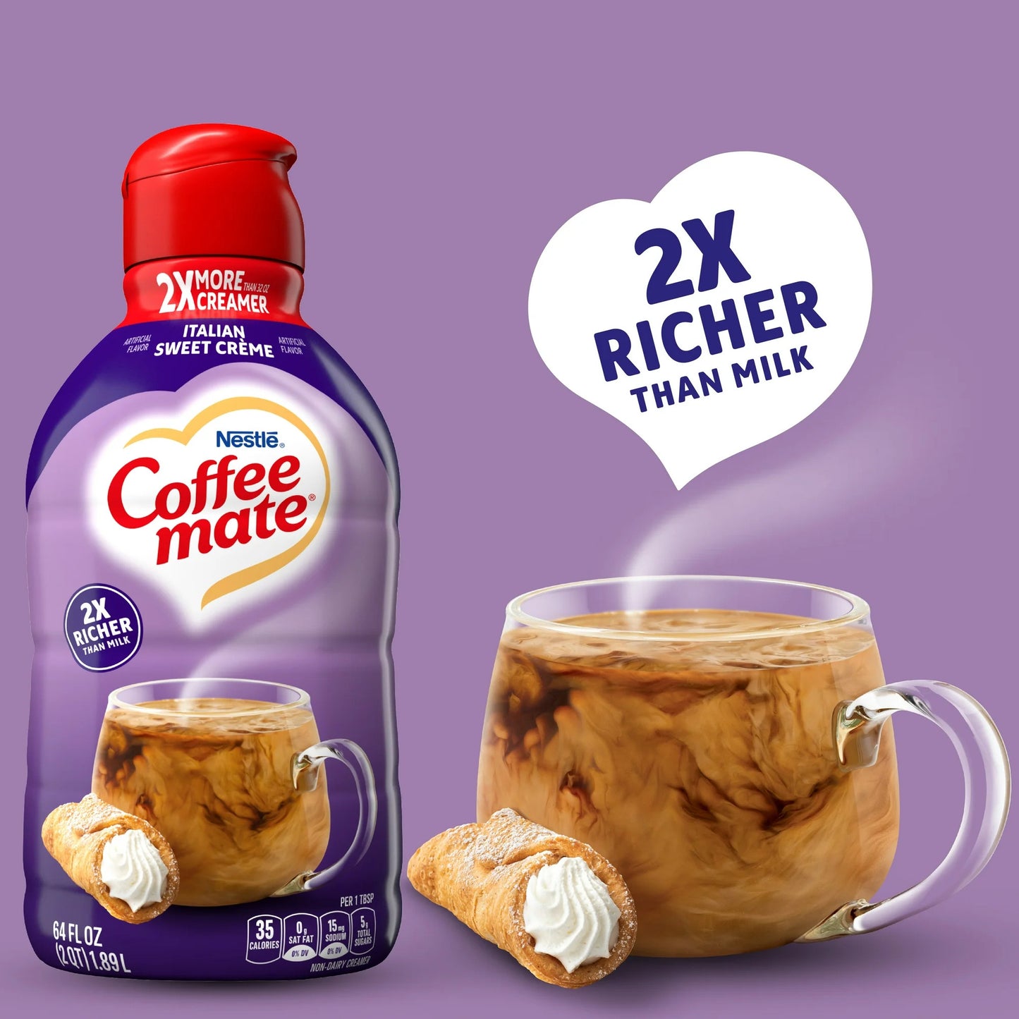 Coffee Mate Italian Sweet Sugar Free Creamer 64oz (1.89L)