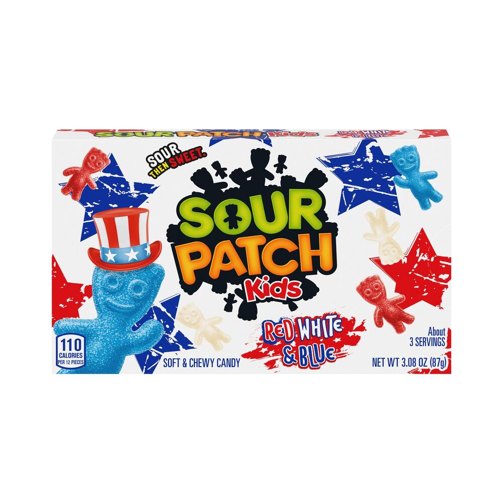 Sour Patch Kids Soft Candy Red White & Blue Box 3.08oz (87g)