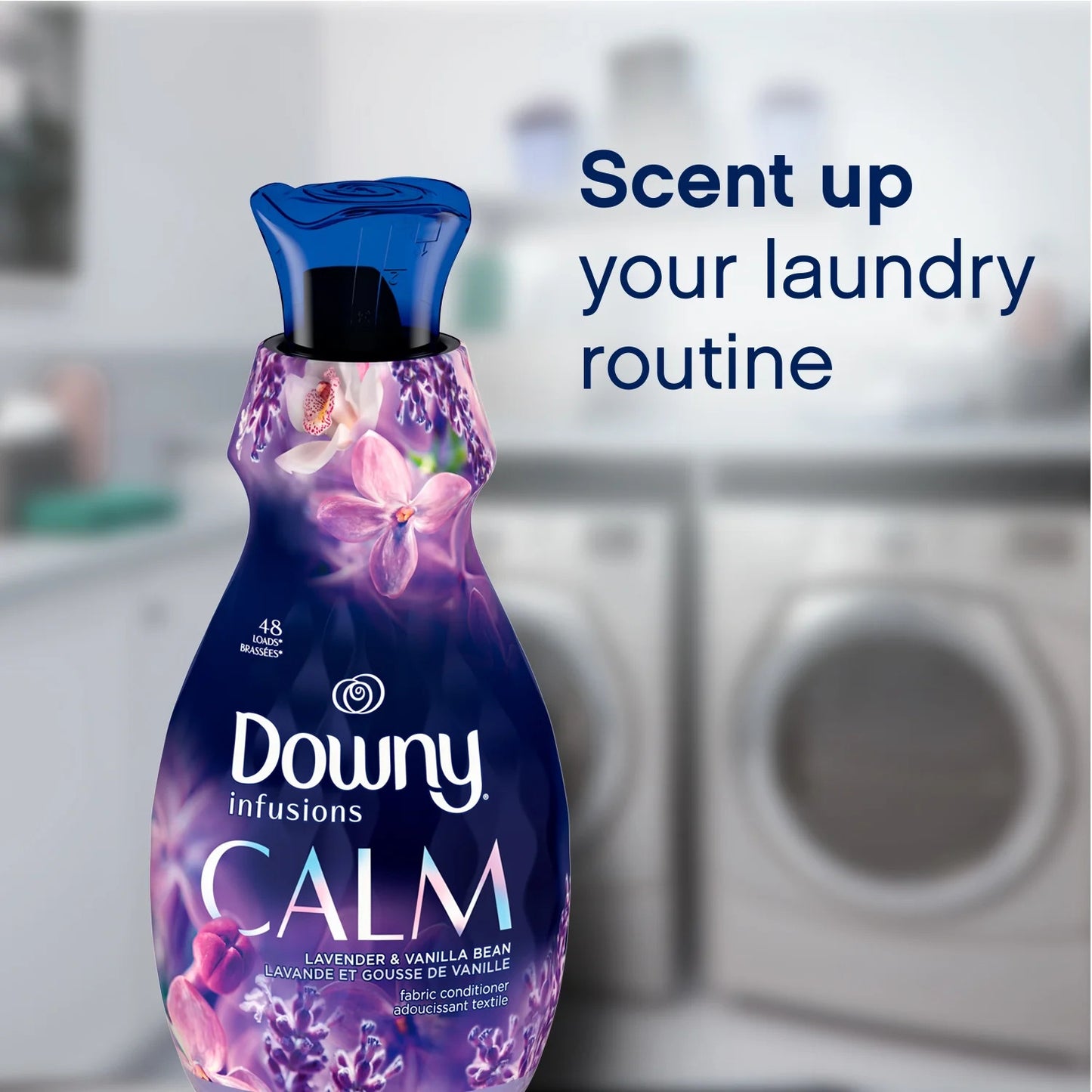 Downy Infusions, Calm Lavender I 83 Loads Liquid Fabric Softener I 56oz (1.65L)