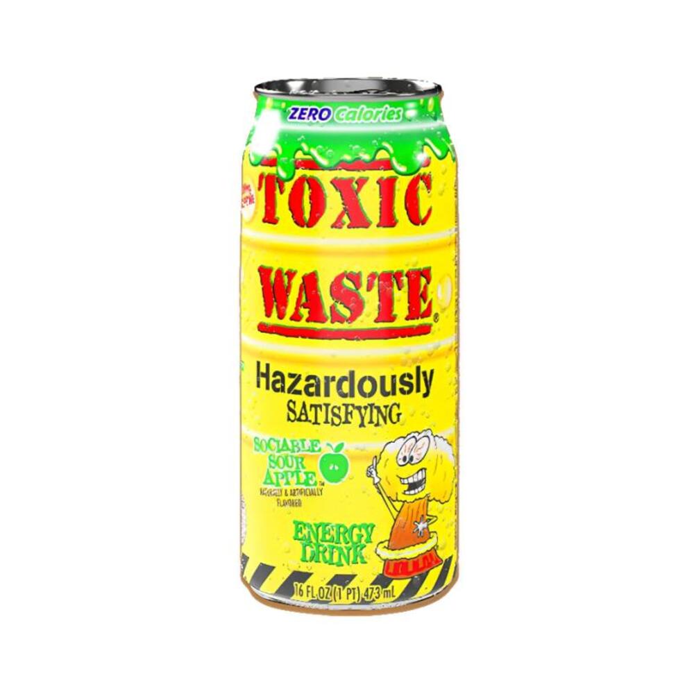 Toxic Waste Energy Drink Sociable Sour Apple 16oz (473ml)