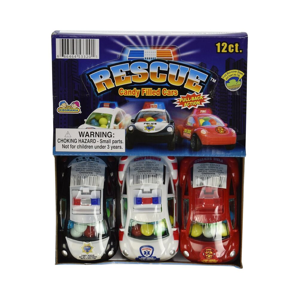 Kidsmania Rescue Candy Filled Cars 0.42oz (12g)
