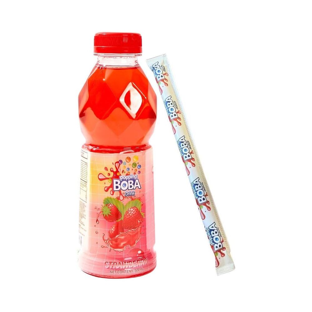 Boba Popping Drink Strawberry 500ml
