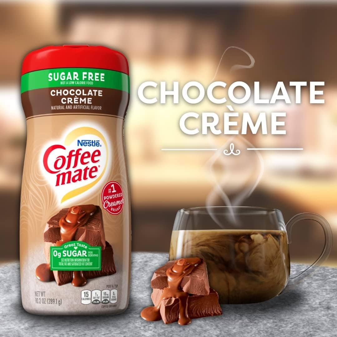 Coffee Mate Powder Zero Sugar Chocolate Crème 10.2oz (289.1g)