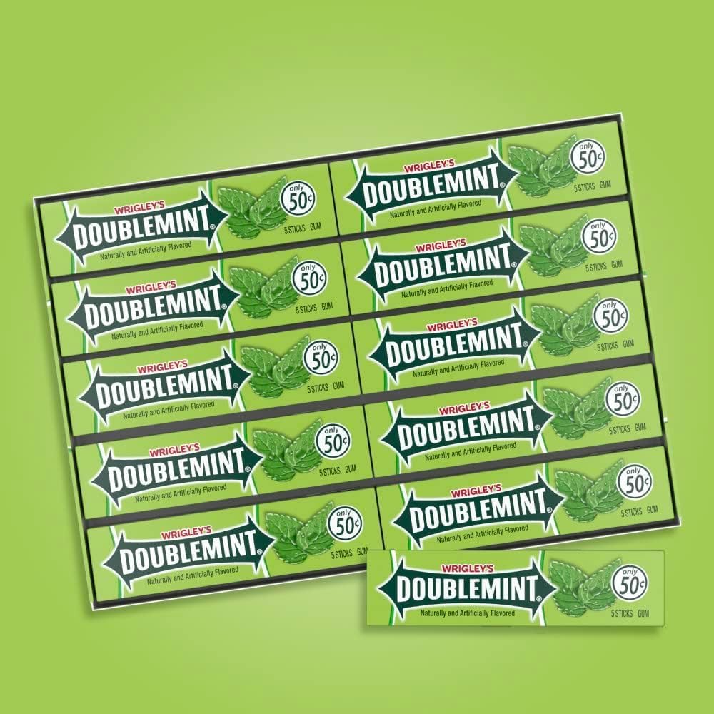 WRIGLEY'S Double mint Peppermint Chewing Gum I 20 x 5 Stick (13.5g)