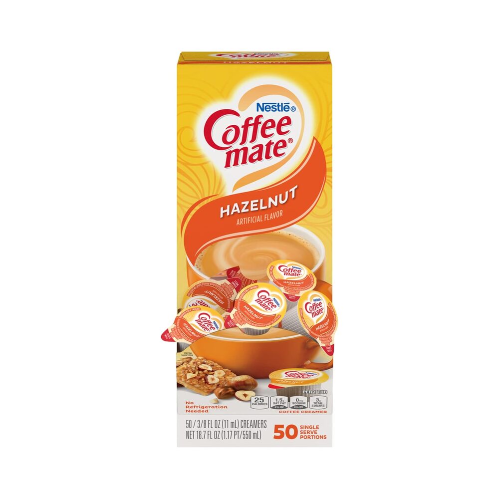 Coffee Mate Hazelnut Single Serve Creamer 0.375oz (11ml) 50's