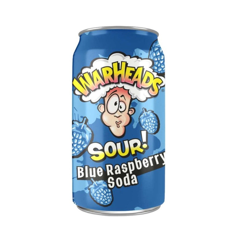 Warheads Blue Raspberry Sour Soda 12oz (355ml)