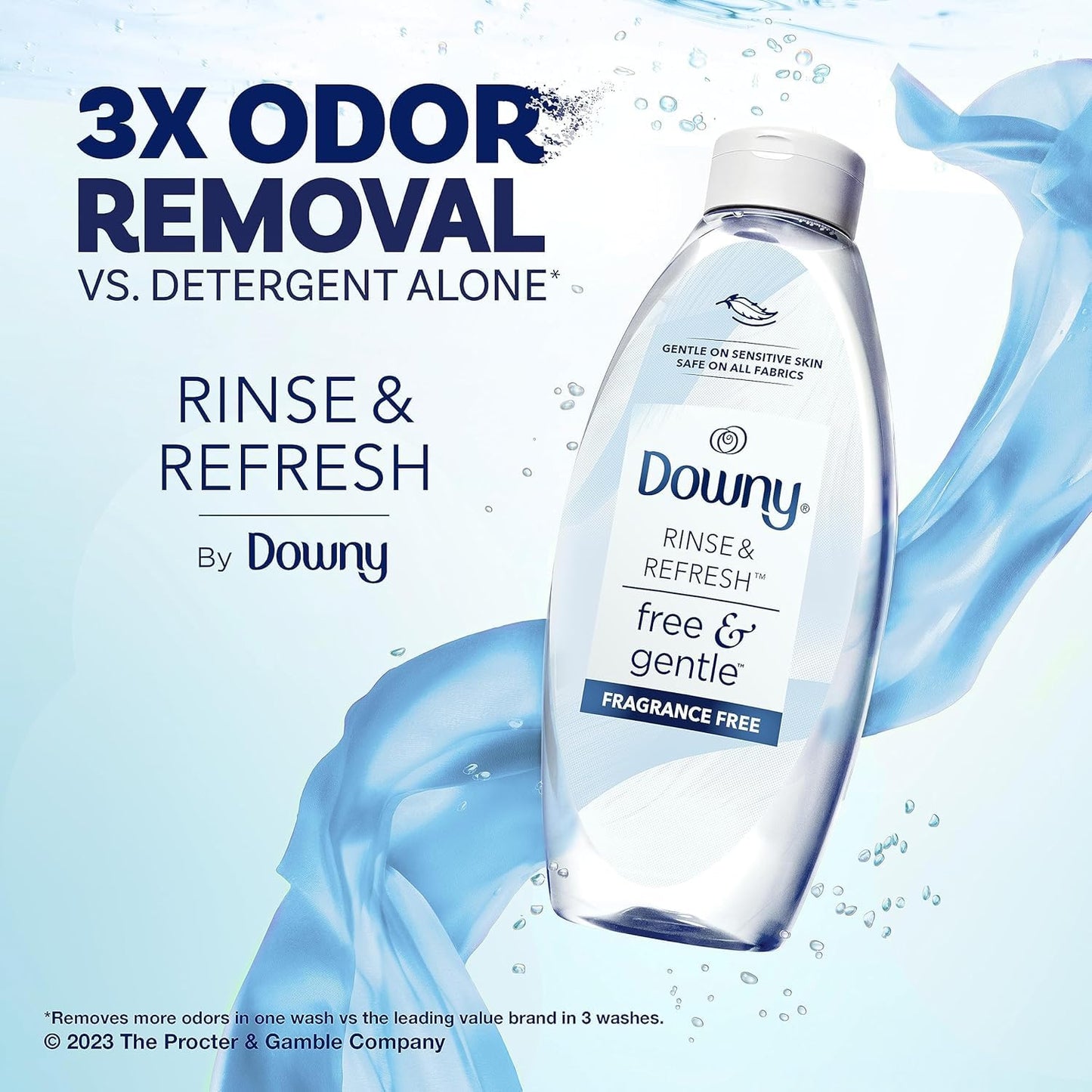 Downy Rinse & Refresh Free & Gentle Laundry Odor Remover and Fabric Softener I 48oz (1.43L)