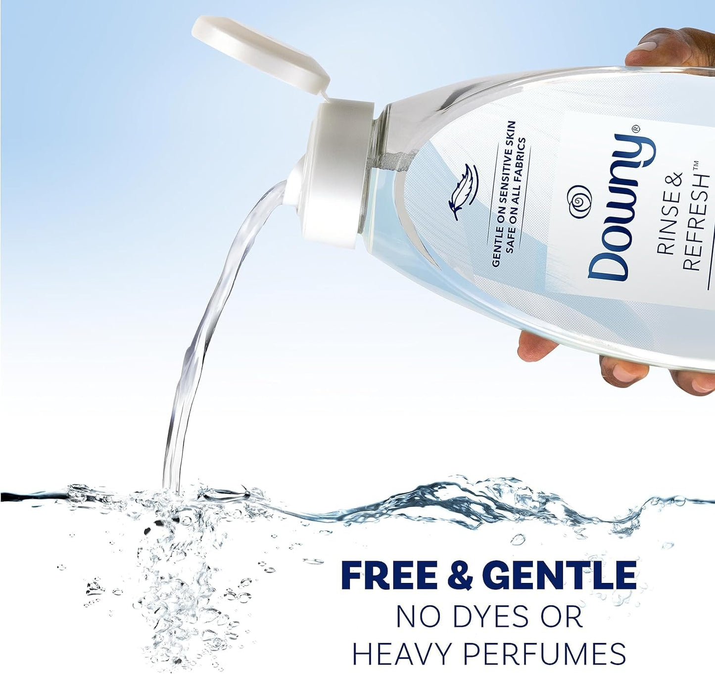 Downy Rinse & Refresh Free & Gentle Laundry Odor Remover and Fabric Softener I 48oz (1.43L)