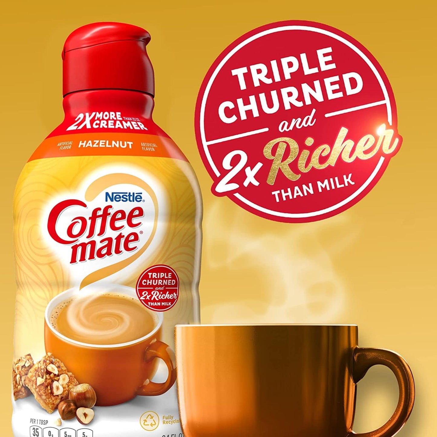 Coffee Mate Hazelnut Creamer 64oz (1.89L)