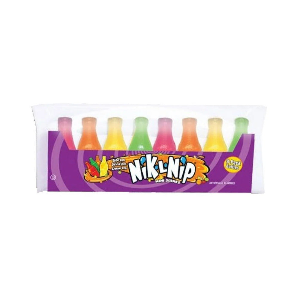 Nik-L-Nip Mini Drinks Candy Original Wax Bottles 8's