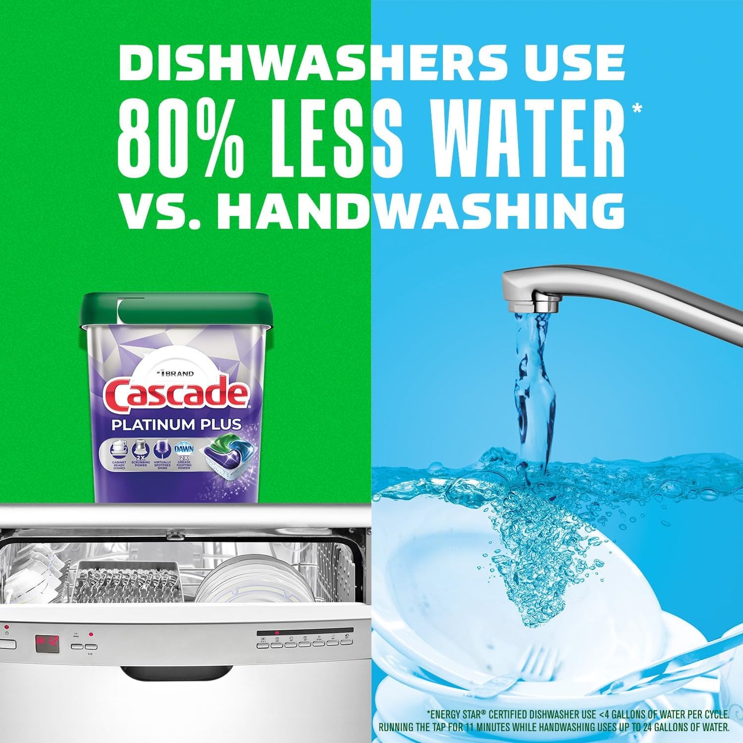 Cascade Platinum Dishwasher Pods Fresh Scent 62's