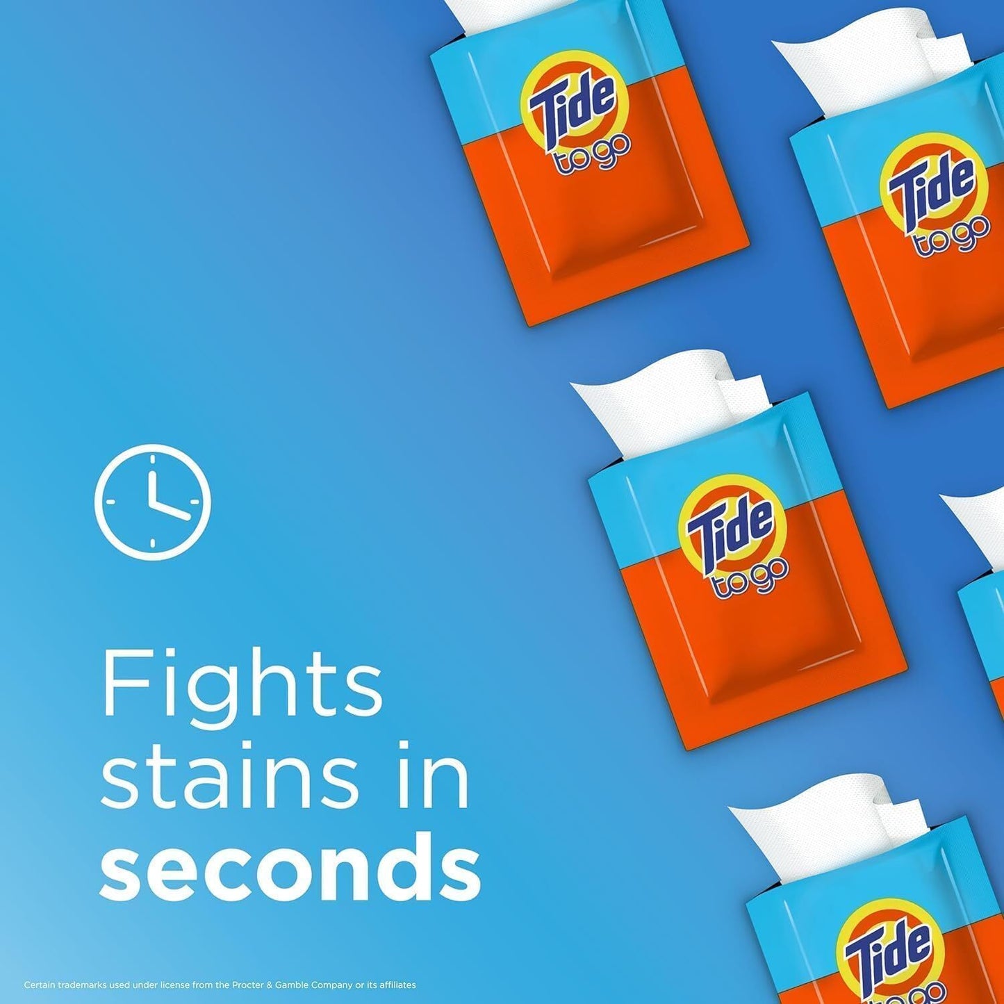Tide To Go Wipes I Instant Stain Remover for Clothes I Travel & Pocket Size Laundry Solution I 10ct
