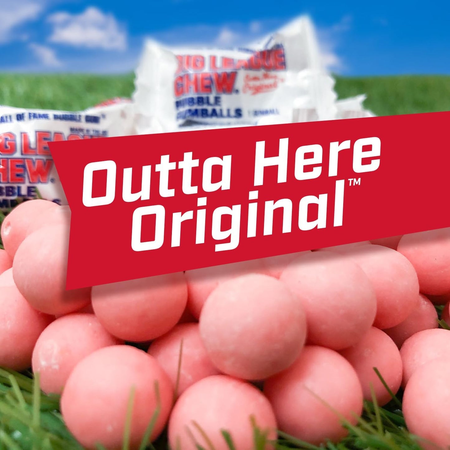 Big League Chew Bubble Gumballs Bucket 80 Pieces