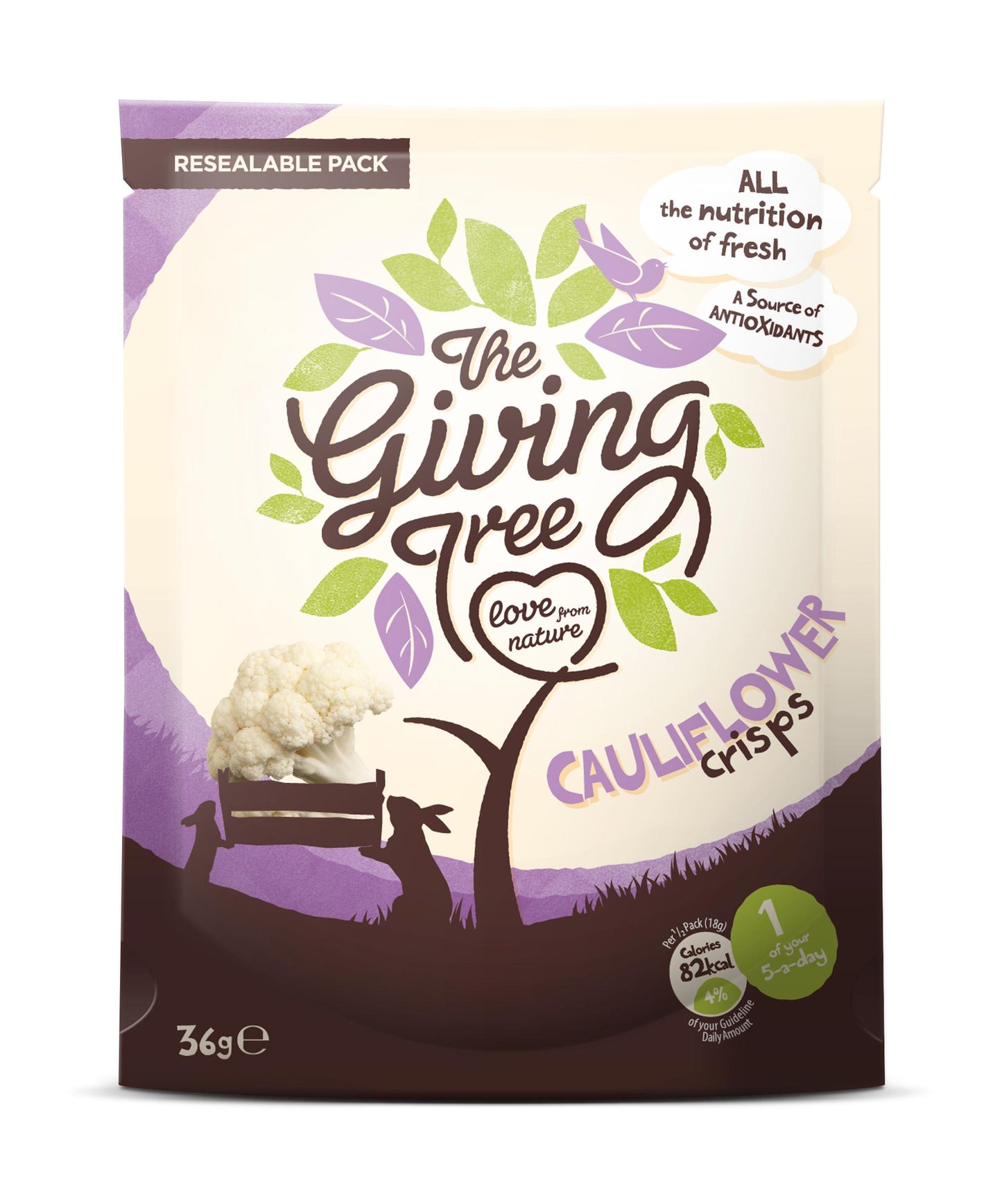 The Giving Tree Vaccum Fried Cauliflower Crisps 36g