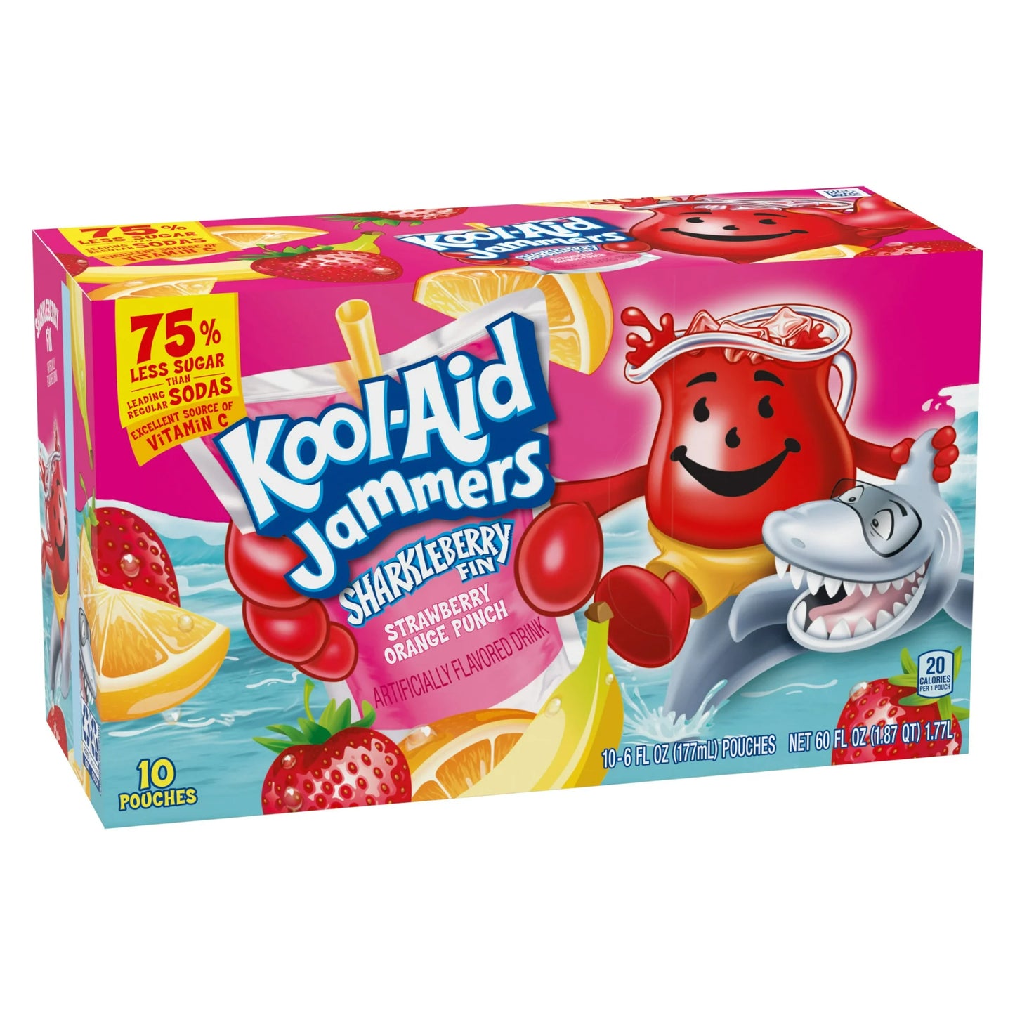 Kool Aid Jammers Sharkleberry Fin - Strawberry/Orange 6oz (177ml)