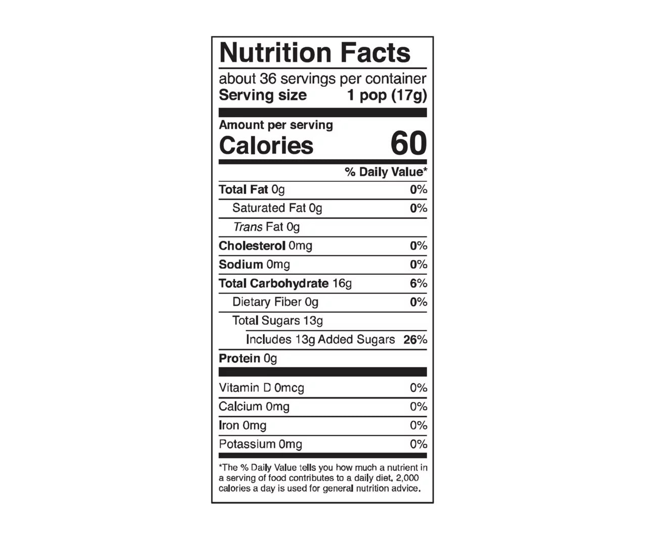 Jelly Belly Pops 36ct 21oz (612g)