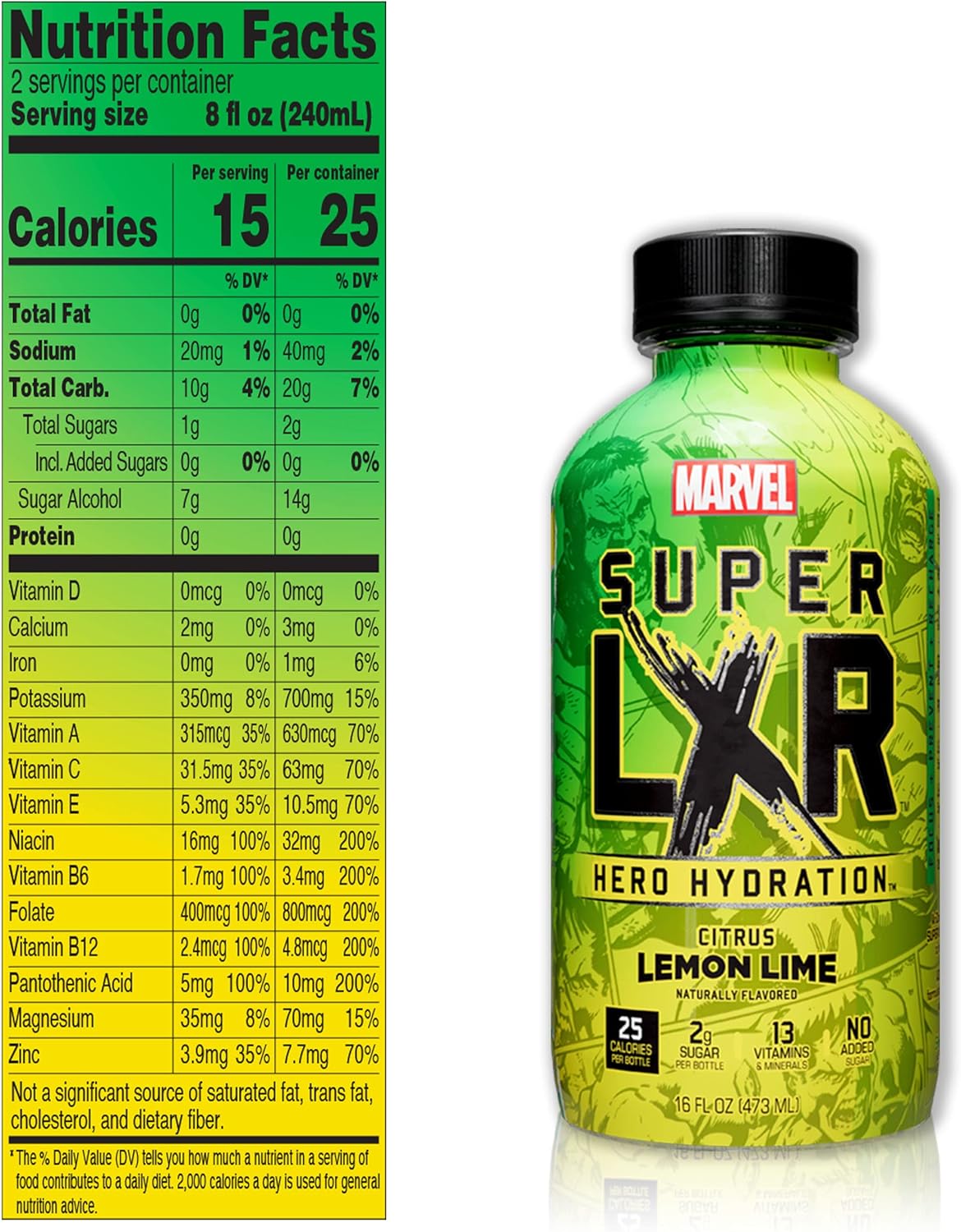 Arizona Marvel Hydration Citrus Lemon Lime 473ml