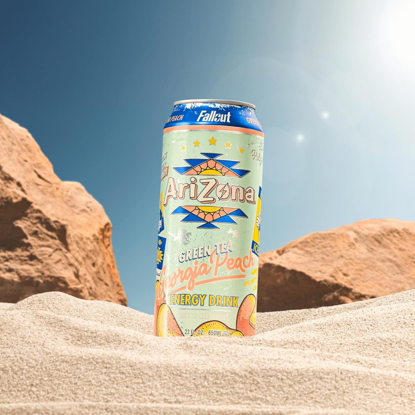 Arizona Fallout Energy Drink Georgia Peach 22oz (650ml)