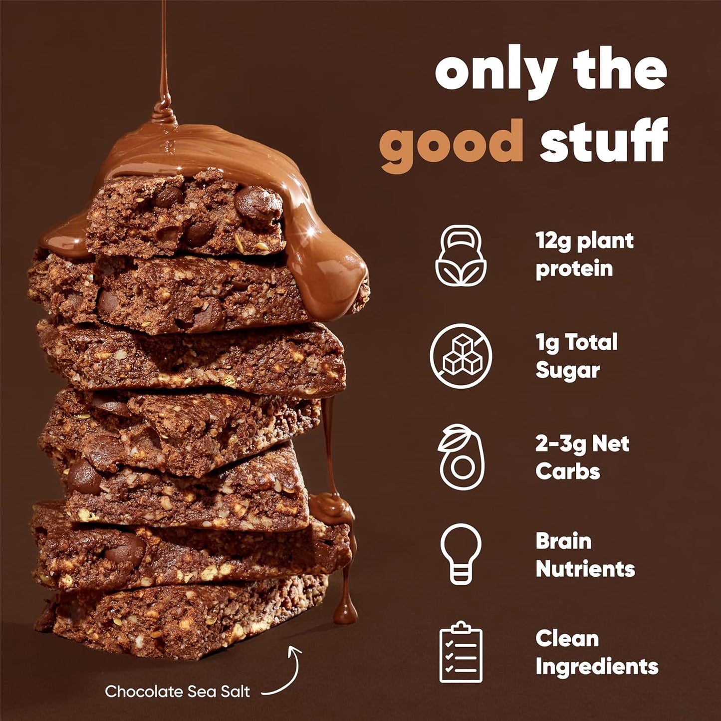 IQBAR Brain and Body Plant Protein Bars I Chocolate Lovers Variety Pack I Low Sugar Keto Energy Bar I 12g Protein