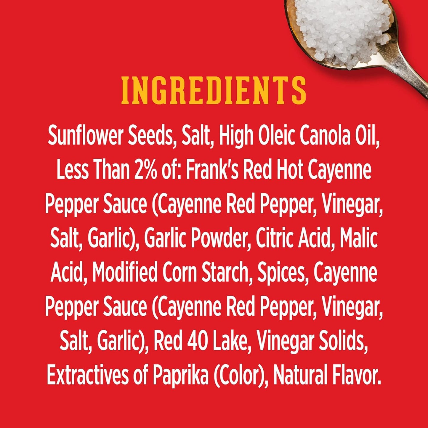 David's Jumbo Sunflower Seeds Franks Red Hot 5.25oz (149g)