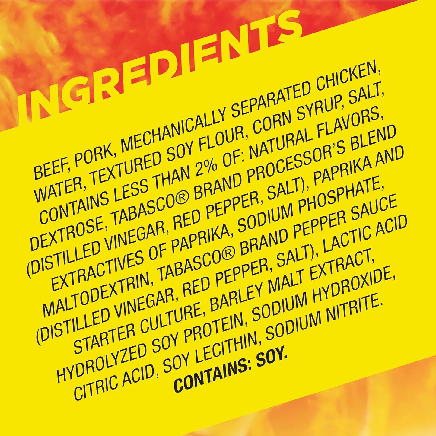 Slim Jim Giant Smoked Meat Sticks, Tabasco Flavor, 6g Protein Per Serving .97oz (27g)