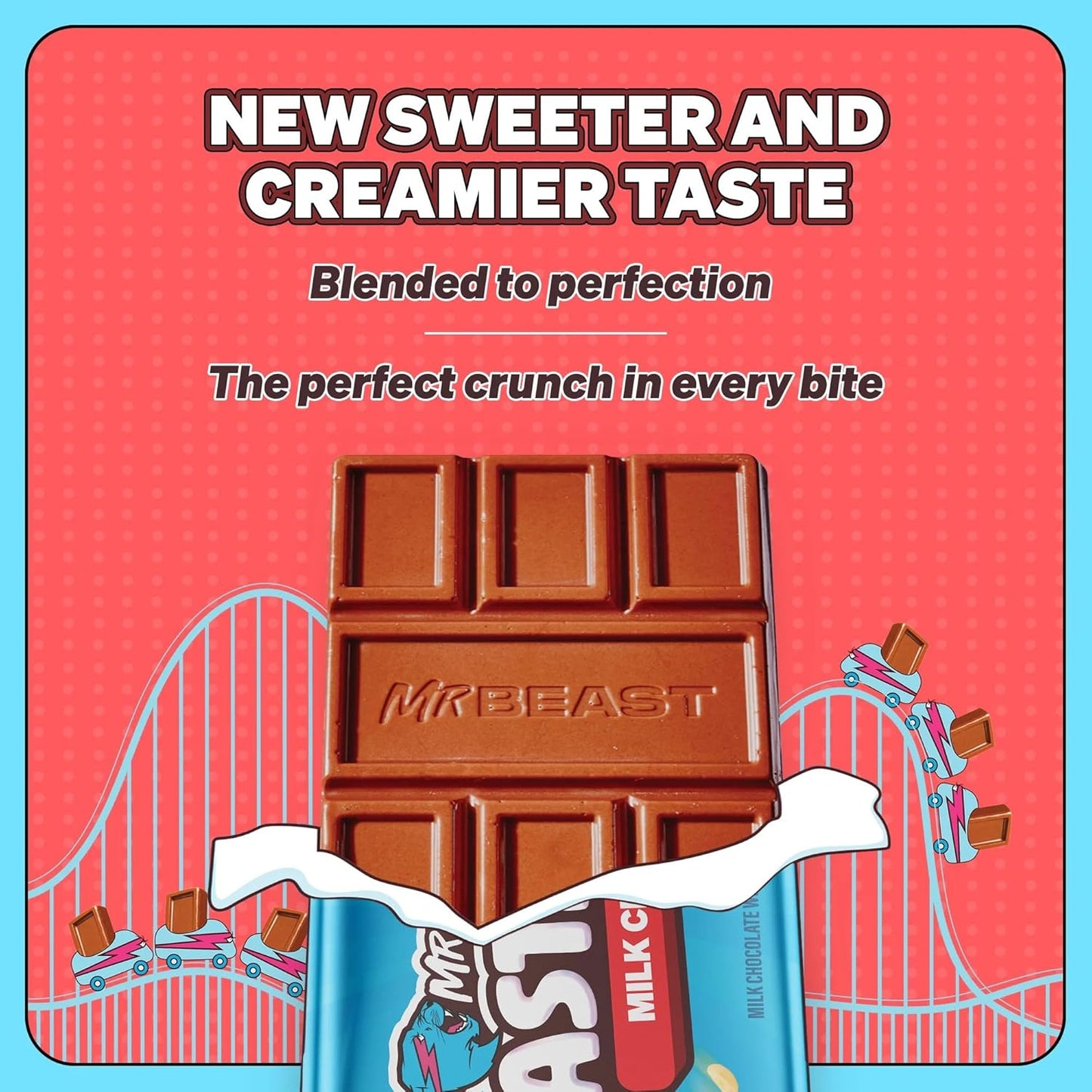 Mr Beast Feastables Variety Kit I Milk Crunch, Milk Chocolate & Peanut Butter I 1.24oz (35g) One of Each