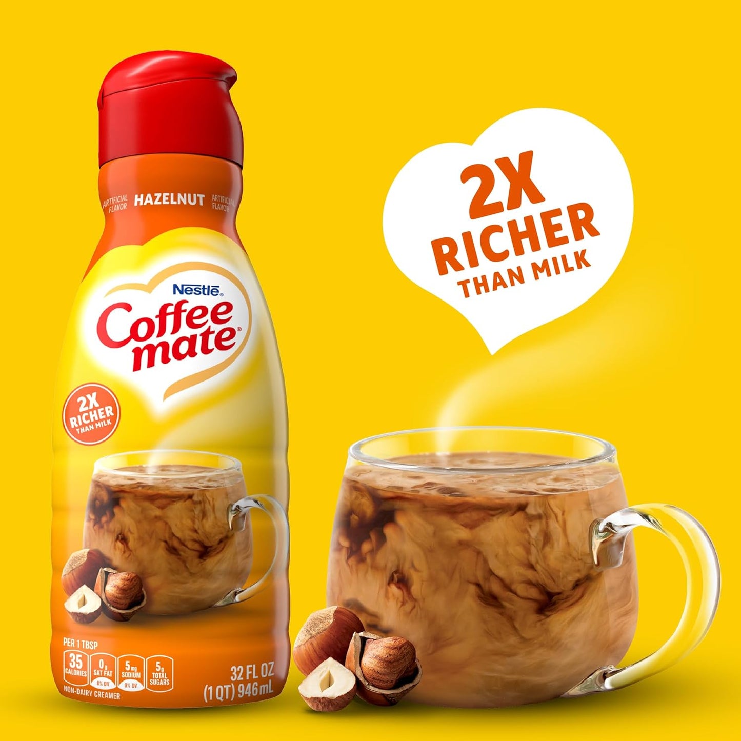 Coffee Mate Hazelnut Creamer 32oz (946ml)