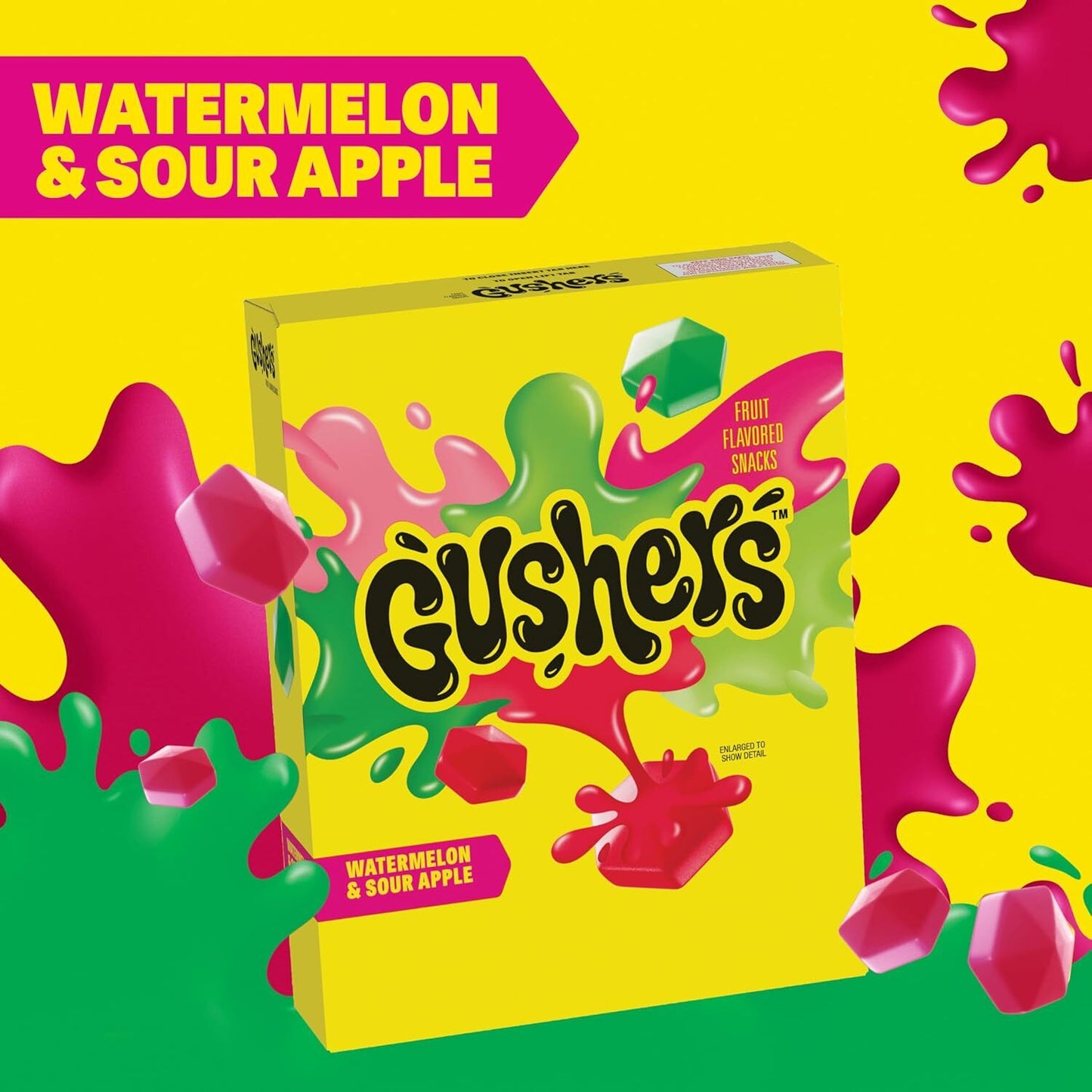 Gushers Fruit Flavoured Snacks, Watermelon and Sour Apple Flavour, 4.8oz (136g)