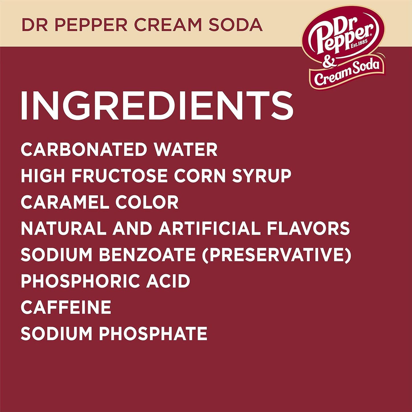 Dr Pepper Cream Soda (355ml)