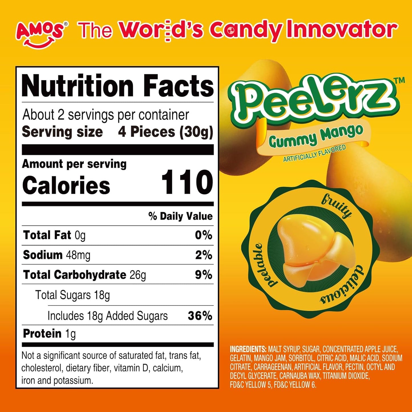 Amos Peelerz Mango 6oz (170g)
