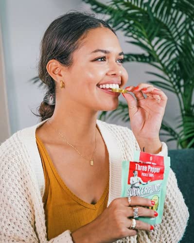 Suckerpunch Gourmet 3 Pepper Fire Pickle Chip Single Serve Pouch 3.4oz (101ml)