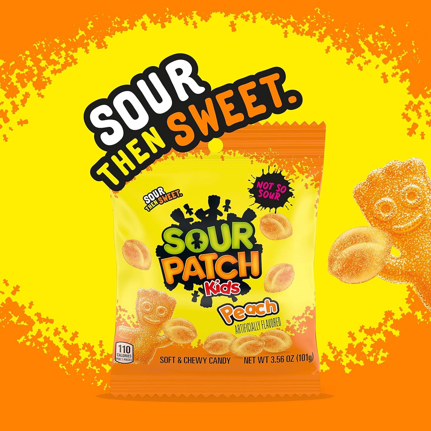 Sour Patch Kids Peach Peg Bag 3.56oz (101g)