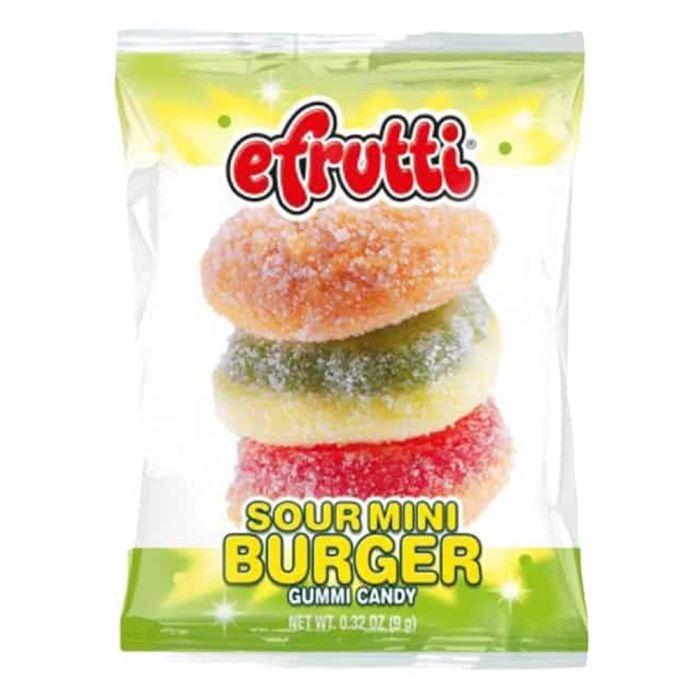 efrutti Individually Wrapped Gummi Mini Sour Burger 0.32oz (9g)