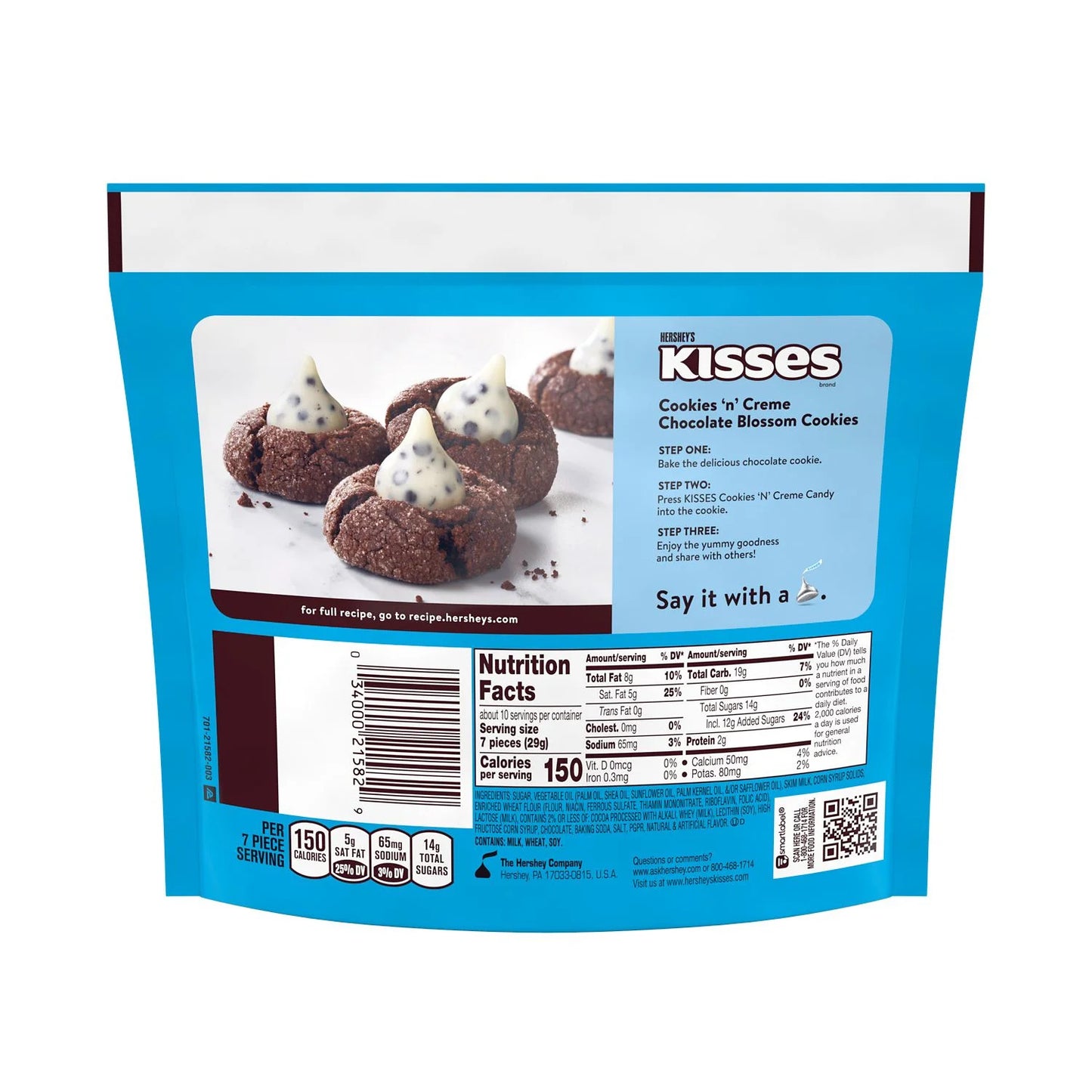 Hershey's Cookies & Creme Kisses 10oz (283g)