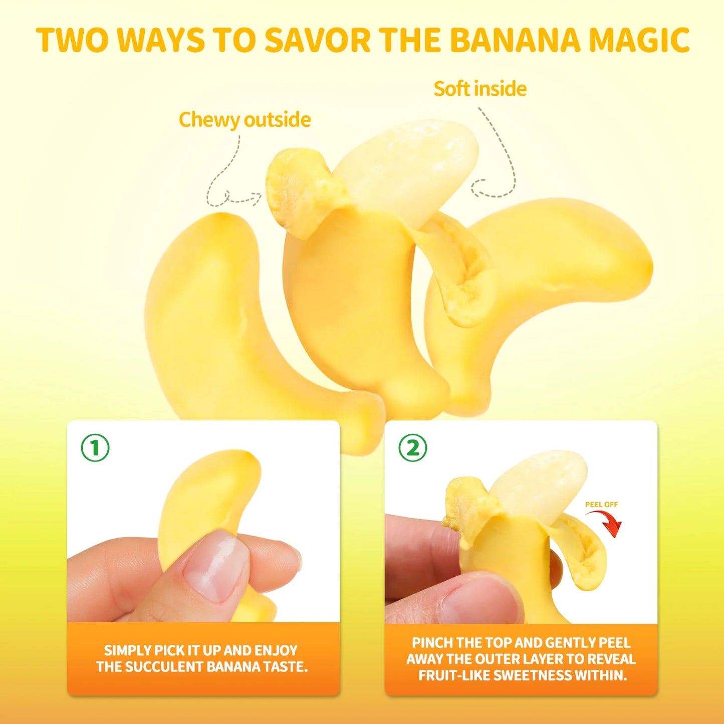Amos Peelerz Banana Gummy Candy 6oz (170g)