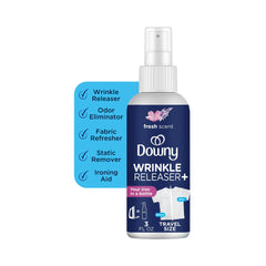 Downy Wrinkle Releaser and Refresher Fabric Spray Fresh Scent I Travel Size 3oz (90ml)