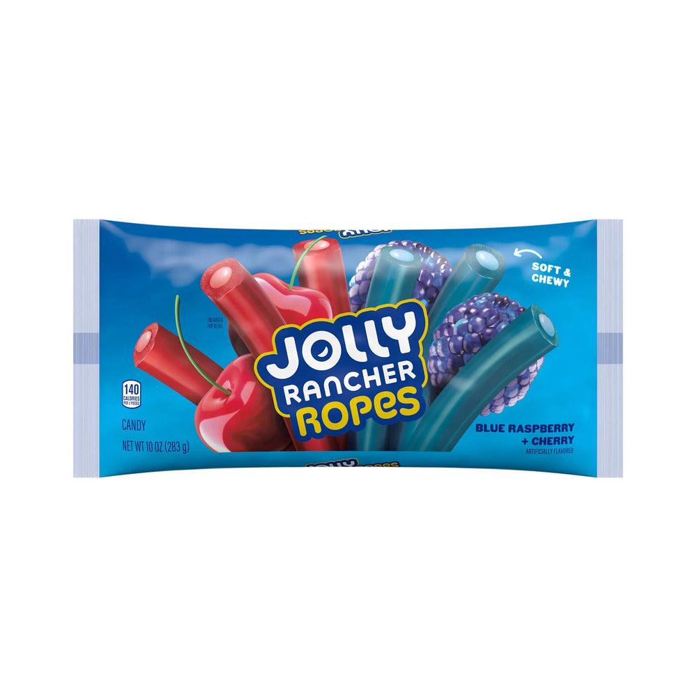 Jolly Rancher Ropes Blue Raspberry And Cherry 10oz (283g)