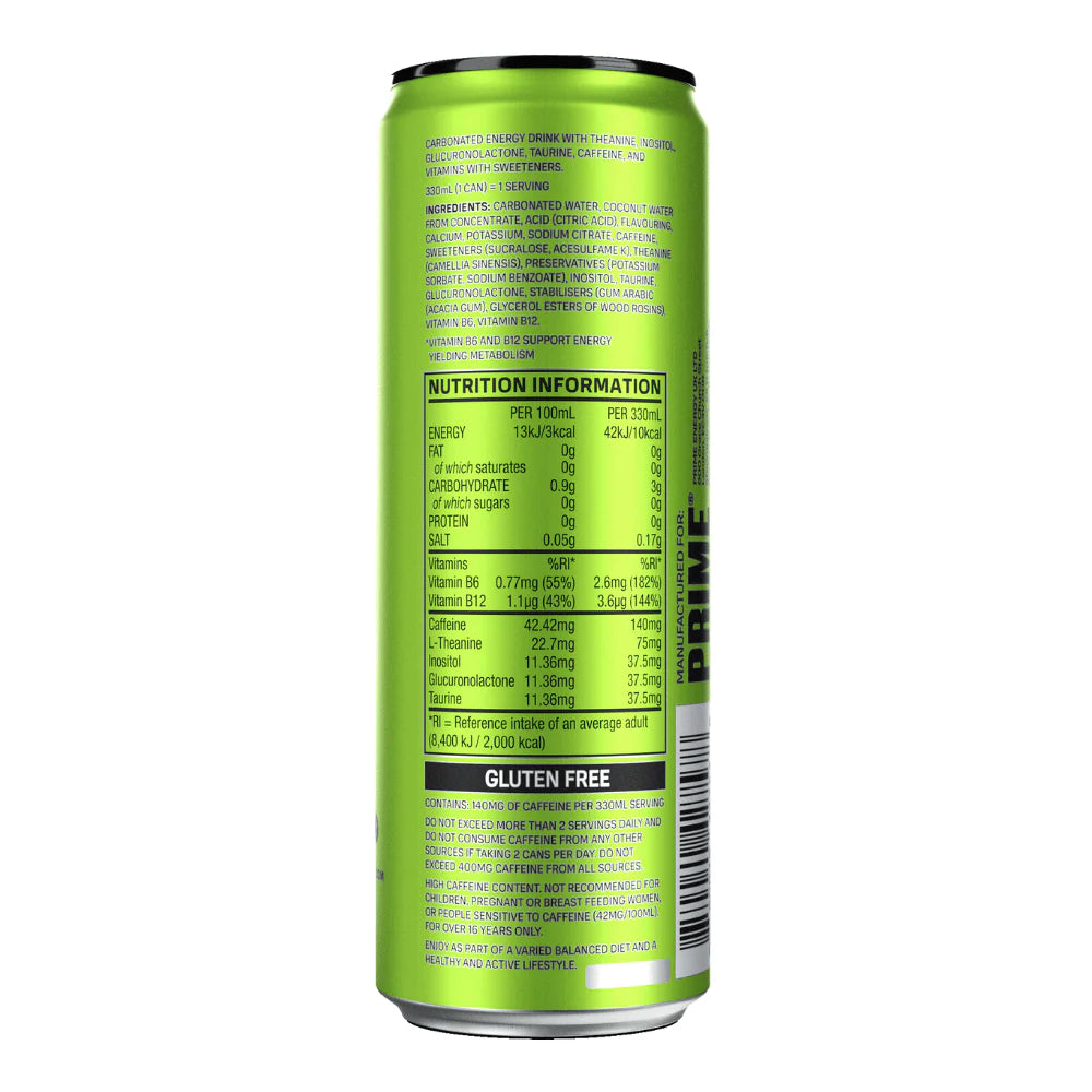 Prime Energy Lemon Lime 12oz (355ml)