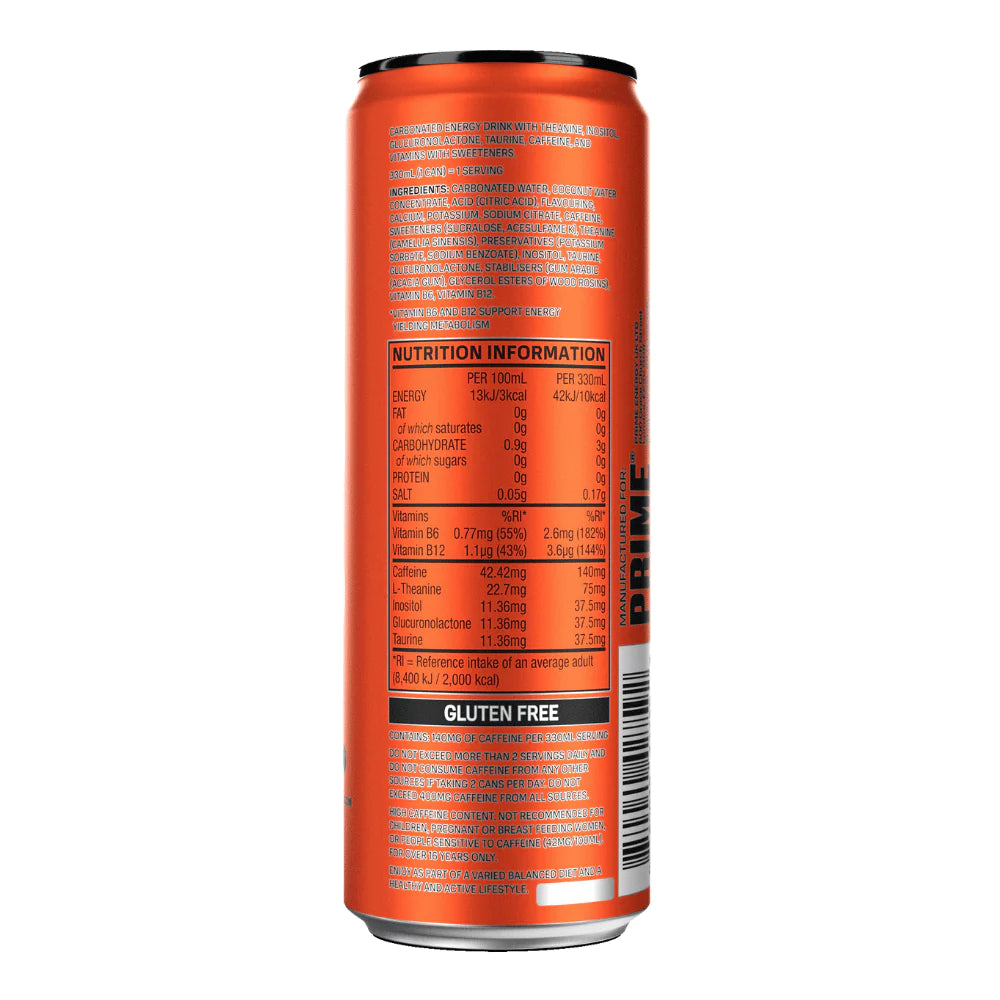 Prime Energy Orange Mango 12oz (355ml)