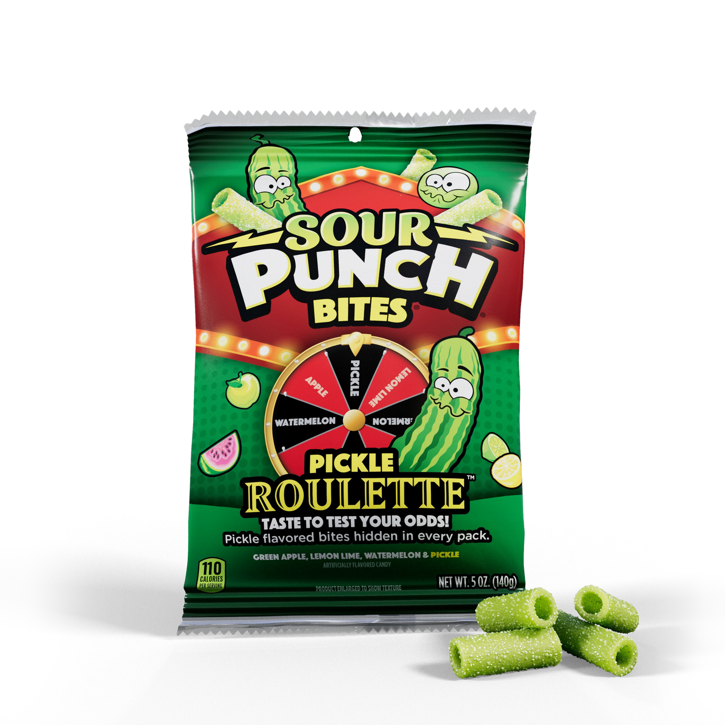 Sour Punch Pickle Roulette Peg Bag 5oz (140g)